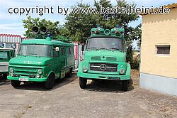 Opel Blitz Mannschaftswagen und Mercedes Benz Wasserwerfer