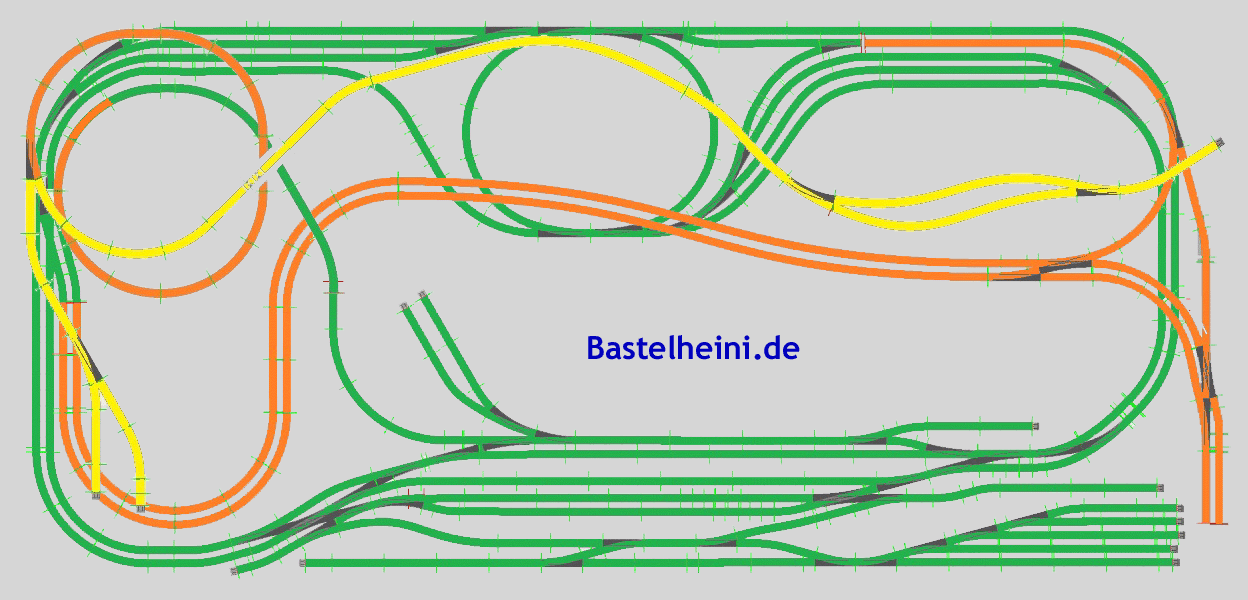 Streckenplan mit allen Ebenen